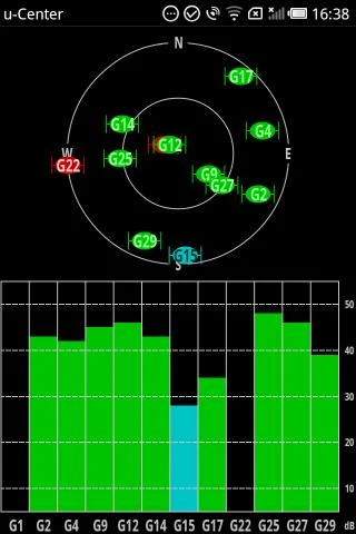 u-center GPS evaluation App Screenshot Image