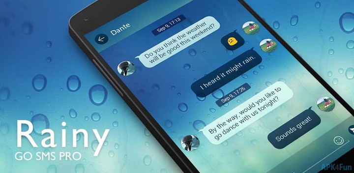 GO SMS Pro Rainy Theme