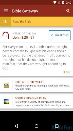 Bible Gateway Screenshot Image