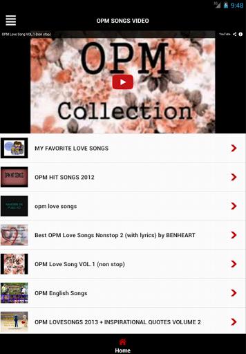 OPM Songs Collections Screenshot Image