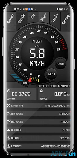 Digital Dashboard GPS Screenshot Image