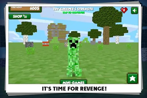 Kick the Minecraft Creeper Screenshot Image