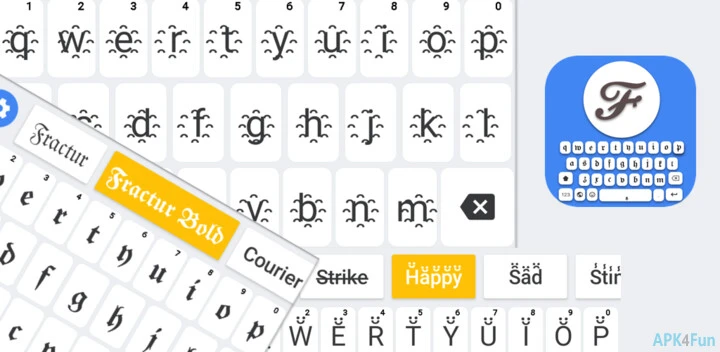 Fonts Keyboard Screenshot Image