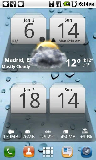 MIUI Digital Weather Clock Screenshot Image