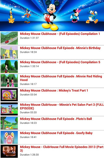 Mickey Mouse Videos Club Screenshot Image