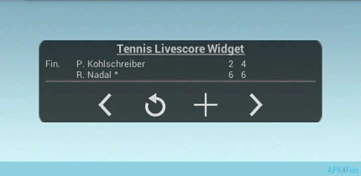 Tennis Livescore Widget