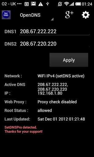 Set DNS Screenshot Image