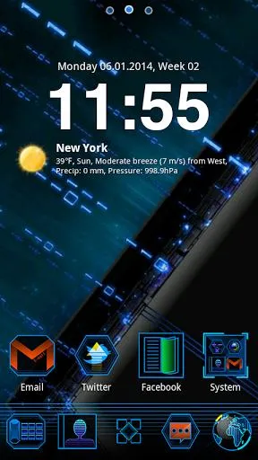 Skyline GO Launcher Theme Screenshot Image