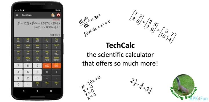 TechCalc Scientific Calculator Screenshot Image